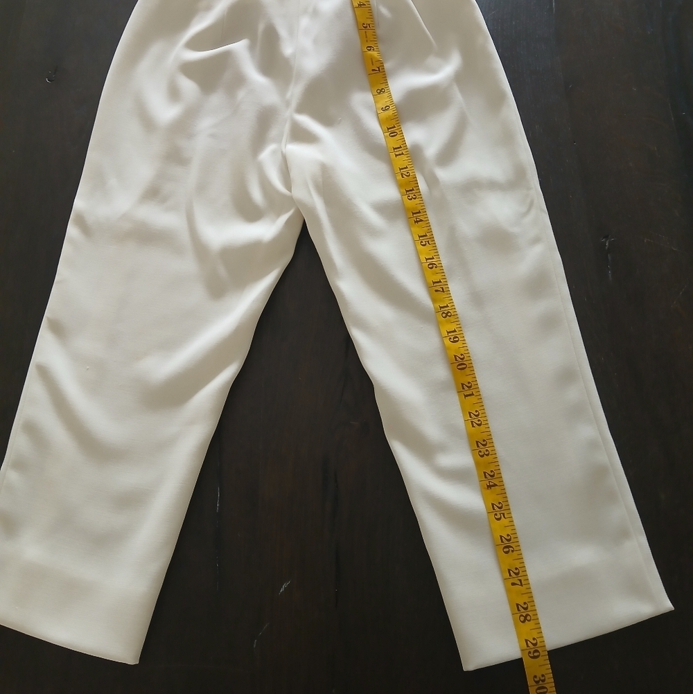 BCBGMAXAZRIA White Women's Capri Dress Pants Trousers Size:0 - Picture 10 of 13